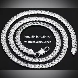 Sterling Silver 925 Chain Necklace, 50cm (20in) Long